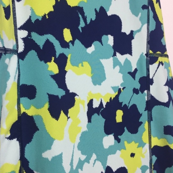 Title Nine Floral Athletic Dress S Blue & Green - Picture 5 of 6